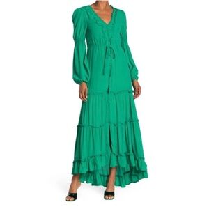 Emerald Long Sleeve Maxi Dress NWT